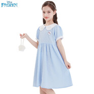 迪士尼（Disney）女童連衣裙兒童裙子夏薄款?lèi)?ài)莎甜美公主裙夏裝 HXM097藍色 110cm 