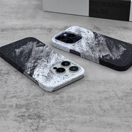 黑白藝術(shù)紋理適用iPhone14Pro手機殼半包磨砂菲林硬殼全包邊蘋果 黑白藝術(shù)紋理【四包磨砂】 iPhone:14:Pro