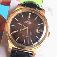 歐米茄（OMEGA）【二手95新】歐米茄碟飛系列海馬系列超霸系列星座系列日內瓦系列休閑正裝石英表自動(dòng)機械男表女表 日內瓦尊達款漸變咖盤(pán)36.5X37.5表徑機械表