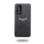 適用華為p40pro+手機殼限量版定制邊真皮男商務5G防摔手機保護殼套 適用華為P40【蝙蝠俠】 采用豪車品質材料