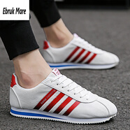 森馬品牌男鞋2025春秋季男士阿甘鞋休閑運動(dòng)小白鞋潮鞋軟底板鞋 1502白紅 39 標準運動(dòng)鞋尺碼