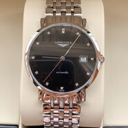 【二手99新】浪琴（LONGINES）男表博雅系列 商務(wù)休閑男士超薄自動機(jī)械手表 瑞士品牌天文臺認(rèn)證 37mm 鉆刻黑盤 L4.810.4.57.6