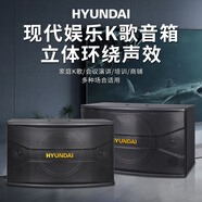 HYUNDAI現(xiàn)代8英寸家庭影院KTV音響 家用電視卡拉OK音箱 商鋪會議室專用可掛墻音響一對