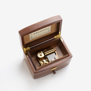 Luckymeet黑胡桃木八音盒 可定制音樂(lè )盒擺件 首飾倉 送女友老婆 圣誕禮物 30音階【雙層】 【夢(mèng)中的婚禮】適合送情侶