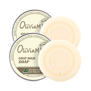 OLIVIAM澳莉維亞 原裝進(jìn)口澳洲原味羊奶手工皂卸妝潔面沐浴清潔100g 原味羊奶手工皂 100g*2