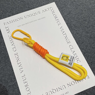 月幸增 多巴胺手腕編織繩適用蘋(píng)果手機殼可手拎防丟耐用iphone掛件手鏈腕帶手繩防摔新款短繩手腕帶掛繩 【黃色】多巴胺手腕編織繩 魅族