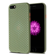 果不凡 適用蘋果6s/6plus手機殼散熱防摔軟殼iPhone6splus硅膠防摔保護套透氣防指紋款 【軍綠色】-透氣散熱-磨砂防指紋 蘋果6/6s-4.7英寸