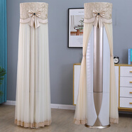 懿儱佩空調(diào)防塵罩立式圓柱形客廳格力美的柜機(jī)立體空調(diào)罩2024新款擋風(fēng)簾 錦繡-米色 【180高】格力尚/尊/慕/暢/享/酷