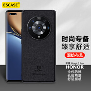 ESCASE 榮耀magic3pro手機殼保護套 商務(wù)男創(chuàng)意全包防摔硅膠軟邊貼皮外殼ES-19深邃黑