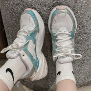 耐克（NIKE）M2K Tekno 男女厚底經(jīng)典白銀白灰復古休閑老爹鞋潮流跑鞋 AO3108-103扎染藍 36 (225mm)