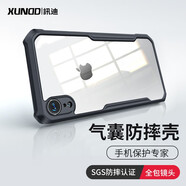 訊迪【氣囊防摔殼】適用蘋果xs手機(jī)殼 iphonexr保護(hù)套iPhoneX全包硅膠透明殼防指紋保護(hù)殼簡約手機(jī)套 iPhone XR【黑色-高透款】