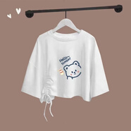 喜詩(shī)萊（CESLAY）夏季女裝套裝韓版休閑裙褲短袖T恤韓版學(xué)院風(fēng)高腰設計氣質(zhì)兩件套 小熊T恤 836# M 建議95-110斤