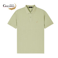 鱷魚(yú)恤（CROCODILE）男裝夏季時(shí)尚休閑經(jīng)典基礎款簡(jiǎn)約男士短袖polo衫多色順豐BA-53402 064果綠色 L