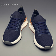 CLEER KAEN男鞋透氣2024春夏季新款厚底增高網(wǎng)面運動(dòng)鞋男士輕便休閑鞋子男 藍色 40
