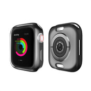 LAZYODD適用蘋(píng)果手表S10保護(hù)殼Appele watch9/8/7/6/5/4/3/SE保護(hù)殼半包軟殼防撞摔iwatch ultra321硅膠殼 黑色【半包款】 【1 2 3 代42MM】