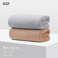 GGT日本雪花絨毛巾加厚男女洗臉干發(fā)面巾速干吸水不掉毛家用酒店毛巾 薄墨+淺咖