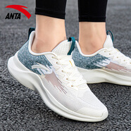 安踏（ANTA）男鞋跑步鞋2025新款秋季網(wǎng)面透氣秋季休閑鞋旗艦運(yùn)動鞋男 淺米白/深苔蘚綠-氫跑 42.5