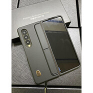 三星（SAMSUNG）【品牌原裝】三星Fold3/4/5手機殼w23/w24帶支架筆槽原裝Spen 【黑色】不帶筆 心系天下支架殼 三星W23 5G