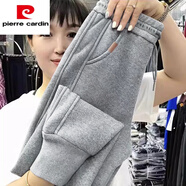 皮爾卡丹（pierre cardin）純|棉女士休閑運動(dòng)褲2025春秋新款顯瘦寬松小個(gè)子灰色束腳衛褲202 灰色【春秋款】 L【建議110-125斤】