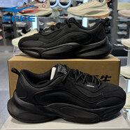 鴻星爾克2025春季厚底面包鞋老爹跑步運動(dòng)鞋11124402061 正黑004 43