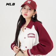 美職棒（MLB）官方 夾克男女 學(xué)院風(fēng)系列休閑棒球服外套24新潮3AJPV1641-50WIS 紐約洋基隊(duì)/酒紅色 L 175/96A