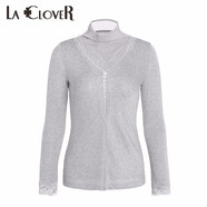 蘭卡文（LA CLOVER）19AW泡沫之戀系列小高領(lǐng)長(cháng)袖莫代爾打底保暖衣LC72JQ2 灰色 S /160