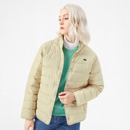 LACOSTE法國(guó)鱷魚(yú)女裝秋冬時(shí)尚潮流立領(lǐng)短款外套羽絨服女|BF5482 E8M/米色 XS 34/參考身高155