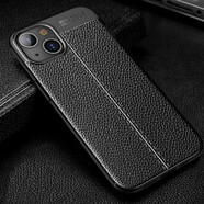 瑞殼 適用蘋果13pro max手機(jī)殼14pro皮紋iphone13保護(hù)套防摔全包邊軟殼男女款后外殼 蘋果13【石墨黑】