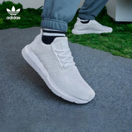 阿迪達斯 （adidas）跑步鞋男鞋女鞋夏季新款運動鞋三葉草網(wǎng)面透氣輕便減震低幫休閑鞋  B37725白色 39