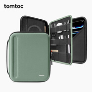 tomtoc iPad Pro收納包11/12.9英寸平板電腦2024配件iPad包配件收納鍵盤鍵盤Air6 13英寸B06 仙人掌綠|12.9~13英寸 大容量收納 抗摔防潑水