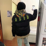 MEDM2024冬季新款基礎(chǔ)MEDM棉服印花美式潮牌休閑百搭保暖防風(fēng)外套男女 MEMD墨綠字母棉服 2XL 碼【推薦120-135斤】