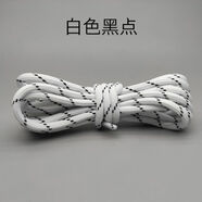 步牧斯（BUMUSI）適配耐克安踏籃球鞋圓形鞋帶雙色黑白李寧封鎖閃擊空襲6裂變5鞋帶 圓形加密-【白色黑點(diǎn)】一雙 120cm  圓形 (直徑4點(diǎn)5mm)左右
