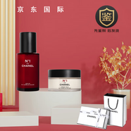 香奈兒（Chanel）一號紅山茶花套裝護膚品禮盒女友禮物 精華眼霜禮盒-精華液30ml+眼部乳