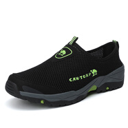 西域駱駝特價(jià)男鞋春夏一腳蹬休閑透氣網(wǎng)布鞋防滑軟底爸爸鞋懶人鞋 3169黑色 38 (240mm)