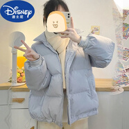迪士尼（Disney）品牌12-15歲初中學生短款外套13少女大童冬季保暖韓版羽絨服女 淺藍色 S 建議100斤內