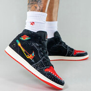 耐克（NIKE）Air Jordan 1 AJ 1 喬1男子籃球鞋 黑紅 亡靈節(jié)DN4904-001 42