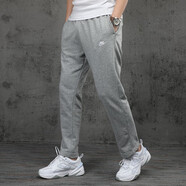 耐克（NIKE）男褲春季運動(dòng)褲收口小腳褲衛褲針織透氣薄款休閑長(cháng)褲子BV2763-010 BV2714-063/內里毛圈/直筒灰色 XL