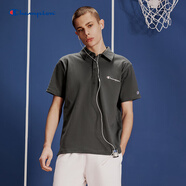 Champion冠軍t恤2024春夏新款美式風(fēng)休閑刺繡logo短袖POLO衫上衣 深灰色 XL