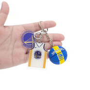 球星科比钥匙扣詹姆斯欧文杜兰特勇士库里篮球钥匙扣书包球衣挂件 C款-汤普森11号