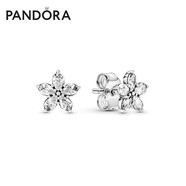 潘多拉（PANDORA）閃耀雪花耳釘925銀星形鑲嵌設計高級時(shí)尚生日禮物送女友