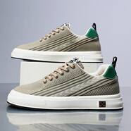 公牛世家（G.N.Shi Jia）夏秋季新款透氣網(wǎng)面鞋子男百搭潮流運動(dòng)板鞋男士休閑鞋 白色 37