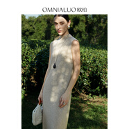 歐柏蘭奴歐柏蘭奴高端背心羊絨連衣裙女2024秋冬新美利奴打底針織毛衣長(cháng)款 燕麥色 H21 燕麥杏(連衣裙) 均碼