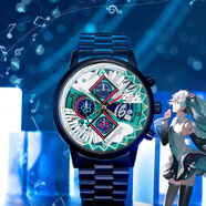 幸運(yùn)石初音未來手表幸運(yùn)石聯(lián)名動漫周邊miku周年限定紀(jì)念v家學(xué)生男女款 初音未來16周年五針石英表 官方授權(quán)