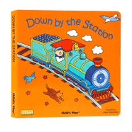 巴士上的輪子The Wheels on the Bus 英文原版繪本 韻文童謠英語(yǔ)啟蒙早教 紙板書(shū) 洞洞書(shū) 廖彩杏書(shū)單推薦 Child's Play Down by the Station