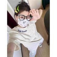 嬌茹妮短袖t恤女夏2025新款爆款設(shè)計(jì)感小眾半袖寬松顯瘦上衣體恤衫上衣 白灰色 M (83—102斤）