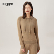 深呼吸DEEP BREATH女裝簡約百搭連帽套頭衛(wèi)衣針織衫上衣女A300858 燕麥 L (4碼)