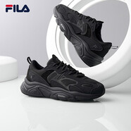 斐樂（FILA）跑步鞋老爹鞋男子跑步鞋MARSⅡ火星二代情侶款復(fù)古運動鞋休閑鞋 黑-BK-F12M141116F 40