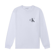 Calvin Klein 卡爾文·克萊恩 CK男裝休閑圓領長袖男 套頭上衣男 白色 L