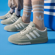 ADIDAS/阿迪達(dá)斯三葉草COURTIC男女同款復(fù)古經(jīng)典運(yùn)動(dòng)休閑輕便低幫板鞋 ID6071 淺綠/奶油白 40