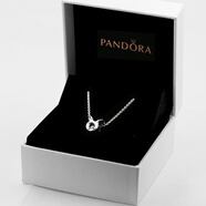潘多拉（PANDORA）十二星座純925銀項鏈男士送女友款輕奢生日禮物情侶友誼 金牛座798418C01 配盒+手拎袋